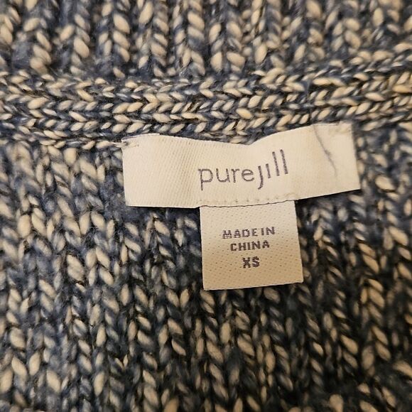 J Jill marbled gray and white oversized sweater size XS - Picture 6 of 10